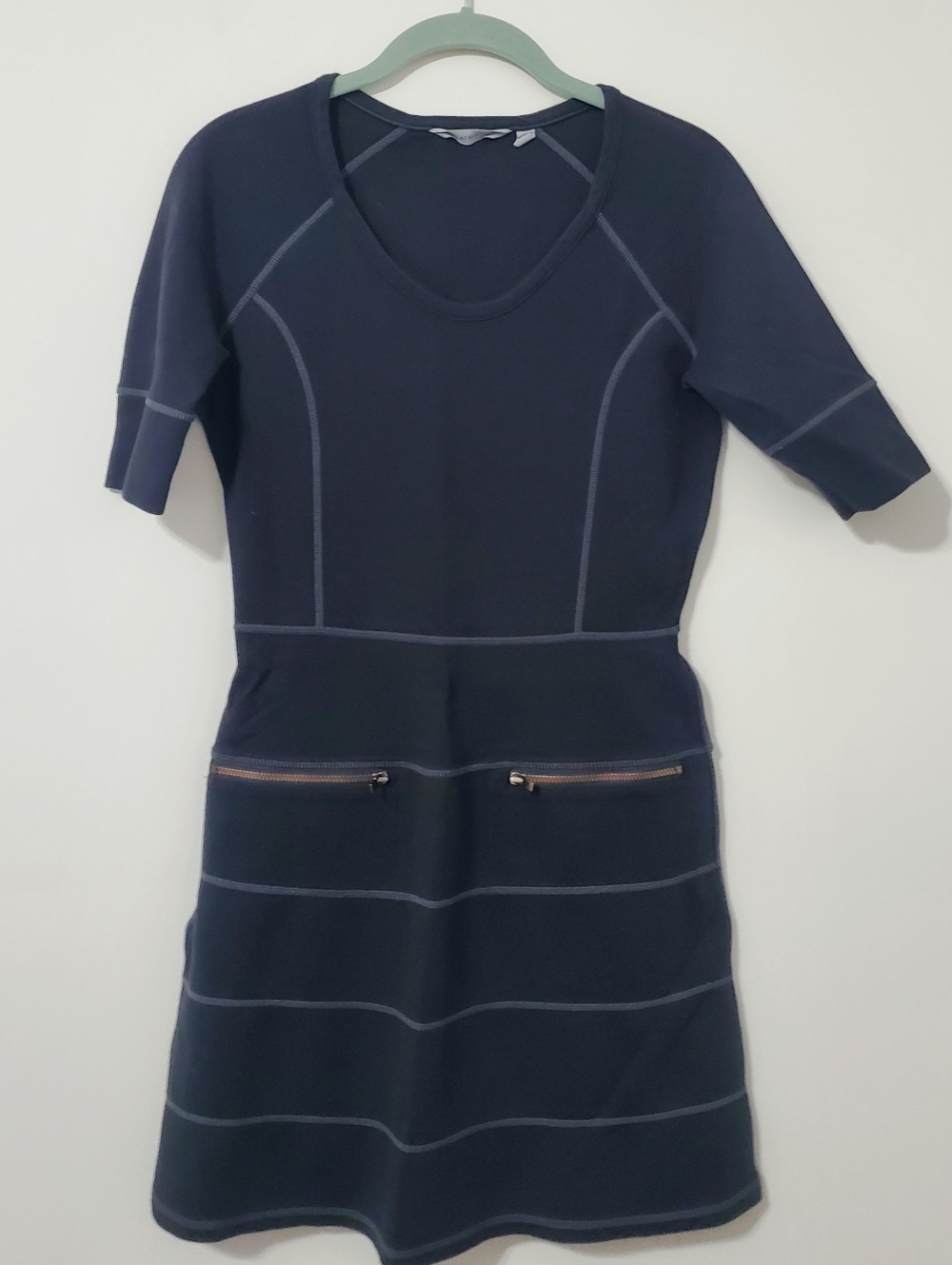 Athleta Strata Zipper Athleisure Dress Black XS